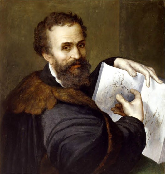 Sebastiano del Piombo (aka Ridolfo Ghirlandaio):  ‘Portrait of Michelangelo’  (1536)