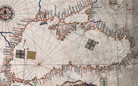 Salvat de Pilestrina (Davide Uccello) ‘Map of Black Sea’ (1511): ‘Fuggire Uccello’.