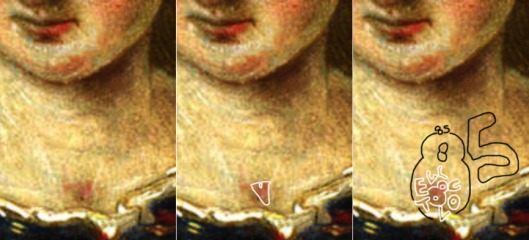 Pollaiuolo ‘Daphne and Apollo’: detail of stab wound (1485)
